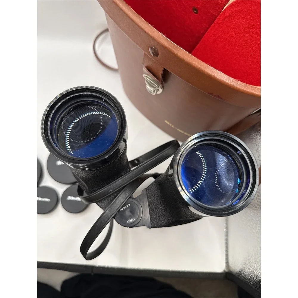 VTG‎ Classic Black Bell & Howell 8-17x Zoom Binoculars 48mm UV Lens W/ Case